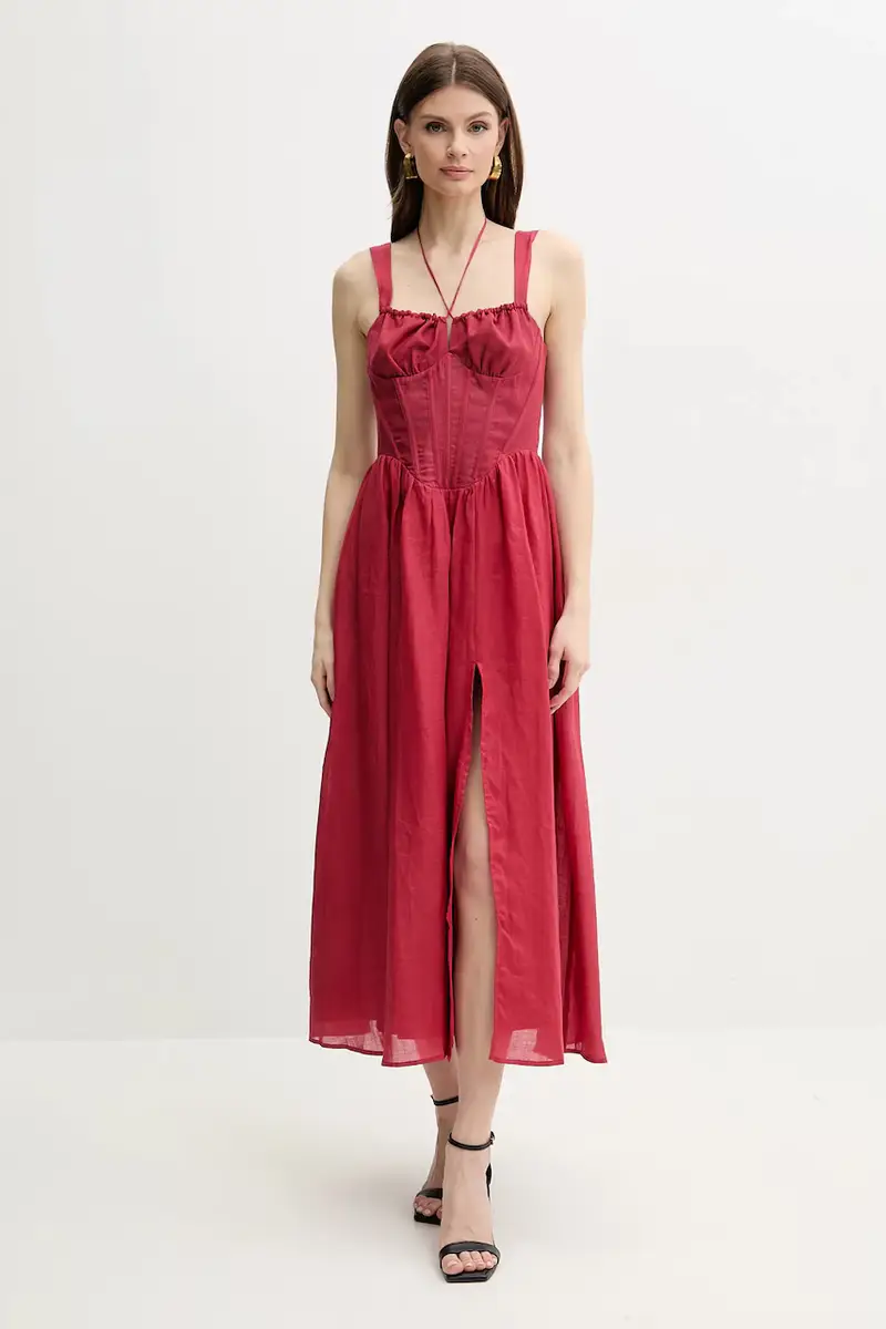 vestito ESRA colore rosso 59237DB miniatura 3