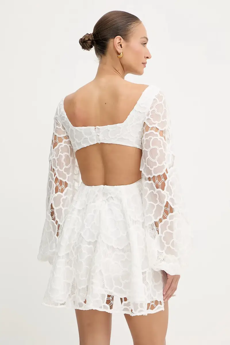 vestito in cotone colore bianco 59858DB1 miniatura 3