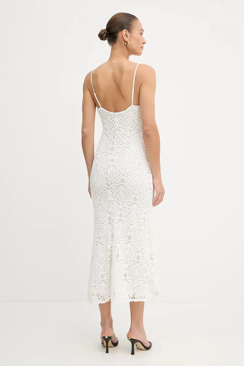 vestito in cotone colore bianco 59990DB miniatura 2