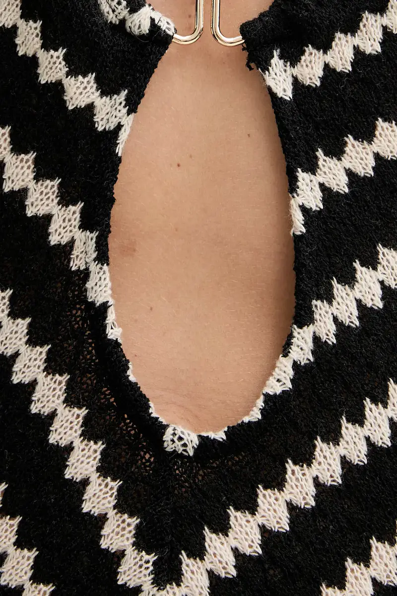 vestito in cotone colore nero 59904DB miniatura 5