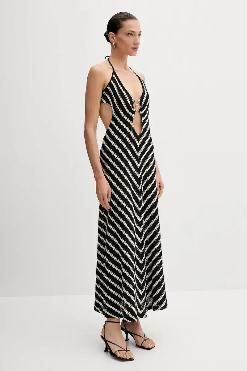 vestito in cotone colore nero 59904DB