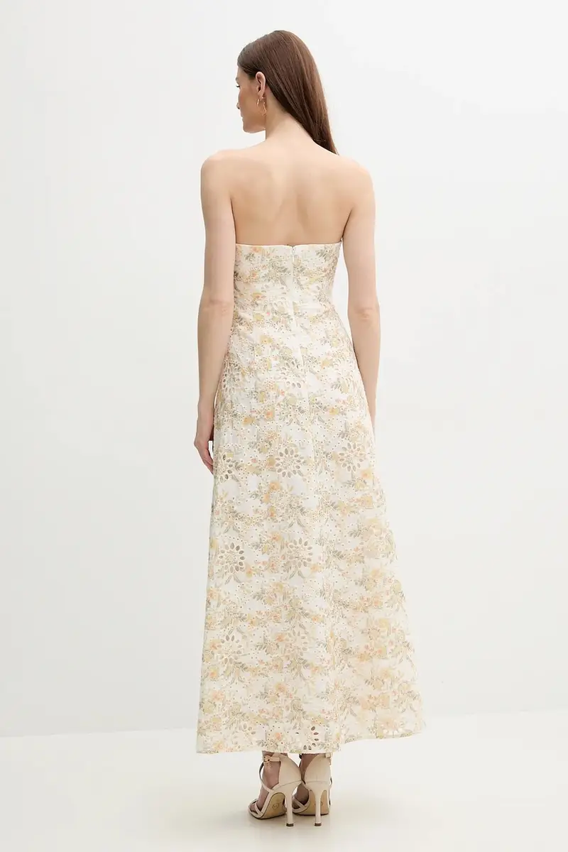 vestito in cotone LORA colore bianco 59245DB2 miniatura 2