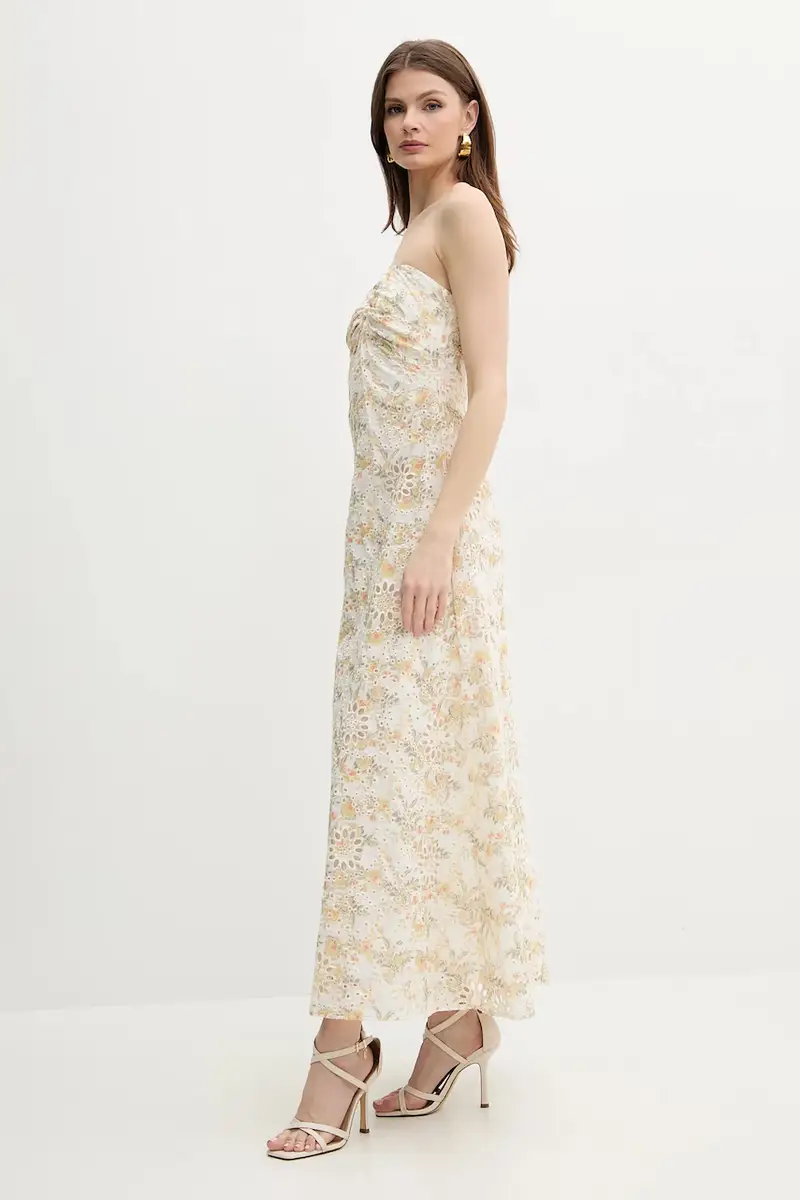 vestito in cotone LORA colore bianco 59245DB2 miniatura 3