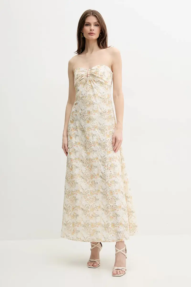 vestito in cotone LORA colore bianco 59245DB2