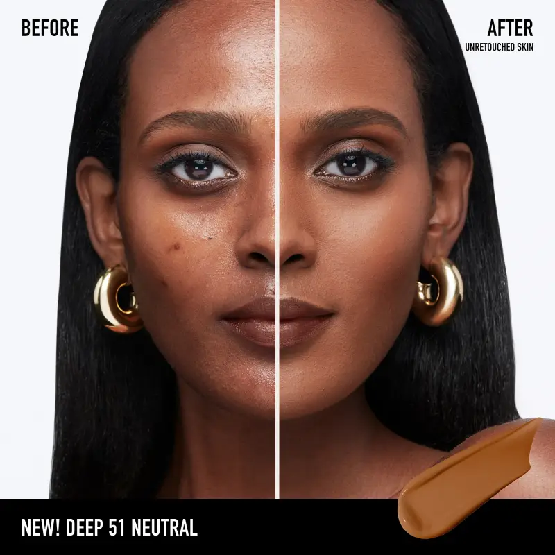 Viso BAREPRO 24 HR WEAR Skin-Perfecting Matte Liquid Foundation Deep 51 Neutral - Fondotinta miniatura 3