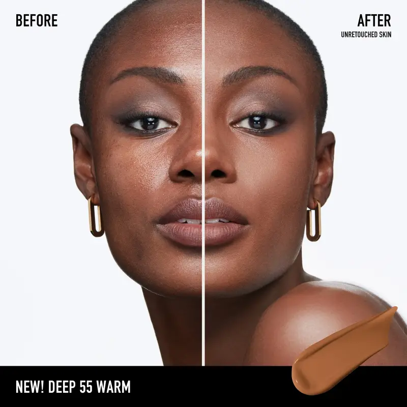 Viso BAREPRO 24 HR WEAR Skin-Perfecting Matte Liquid Foundation Deep 55 Warm - Fondotinta miniatura 3