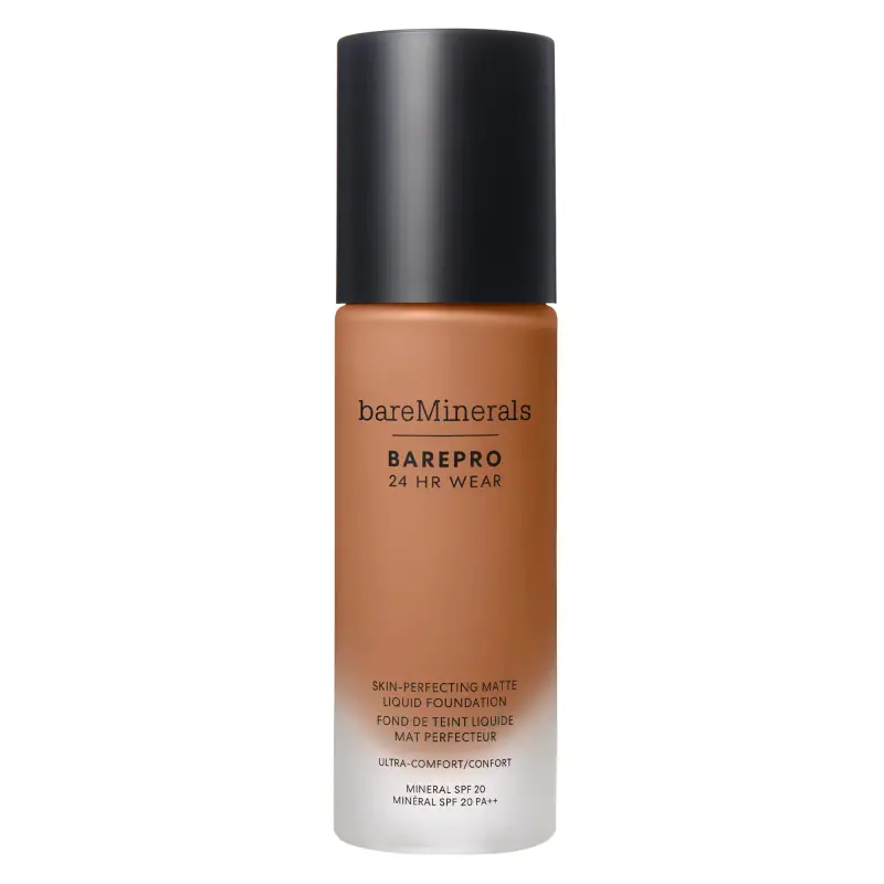 Viso BAREPRO 24 HR WEAR Skin-Perfecting Matte Liquid Foundation Medium Deep 45 Neutral - Fondotinta