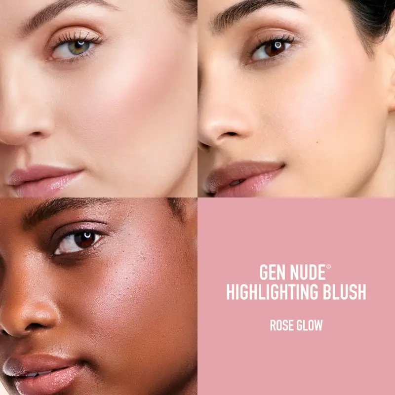 Viso Gen Nude Highlighting Blush Rose Glow - Blush, Illuminante viso miniatura 4