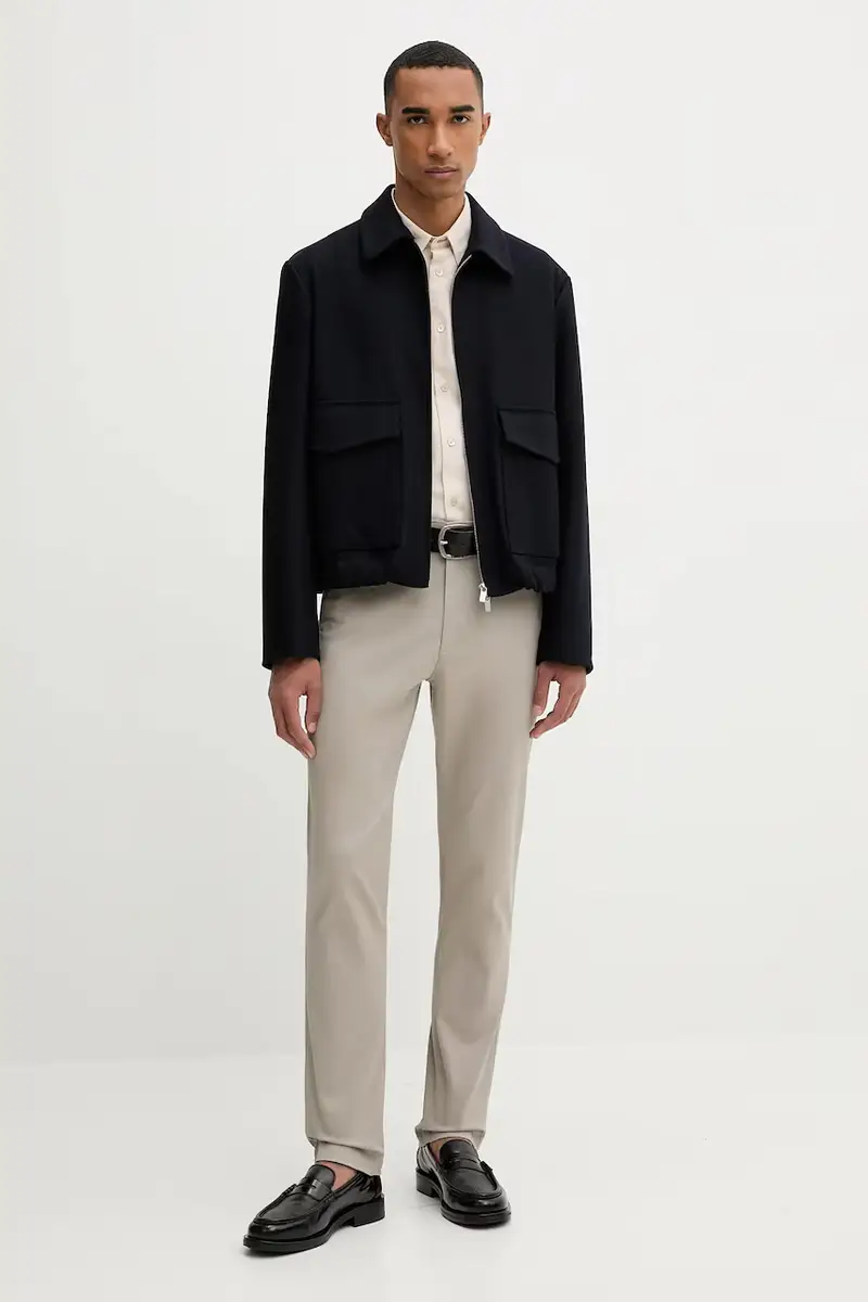 giacca in misto lana Capospalla Magan colore blu navy CSU5234.444 miniatura 2