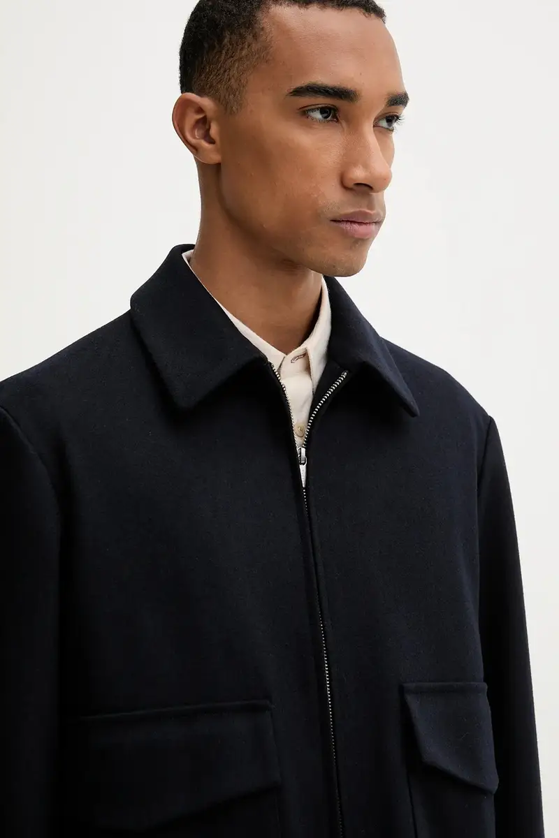 giacca in misto lana Capospalla Magan colore blu navy CSU5234.444 miniatura 5