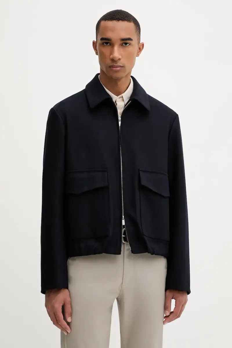 giacca in misto lana Capospalla Magan colore blu navy CSU5234.444