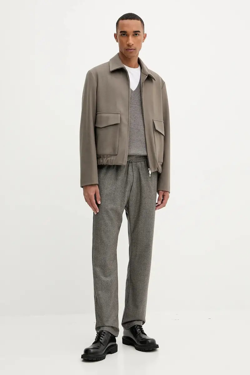 giacca in misto lana Capospalla Magan colore marrone CSU5234.444 miniatura 2