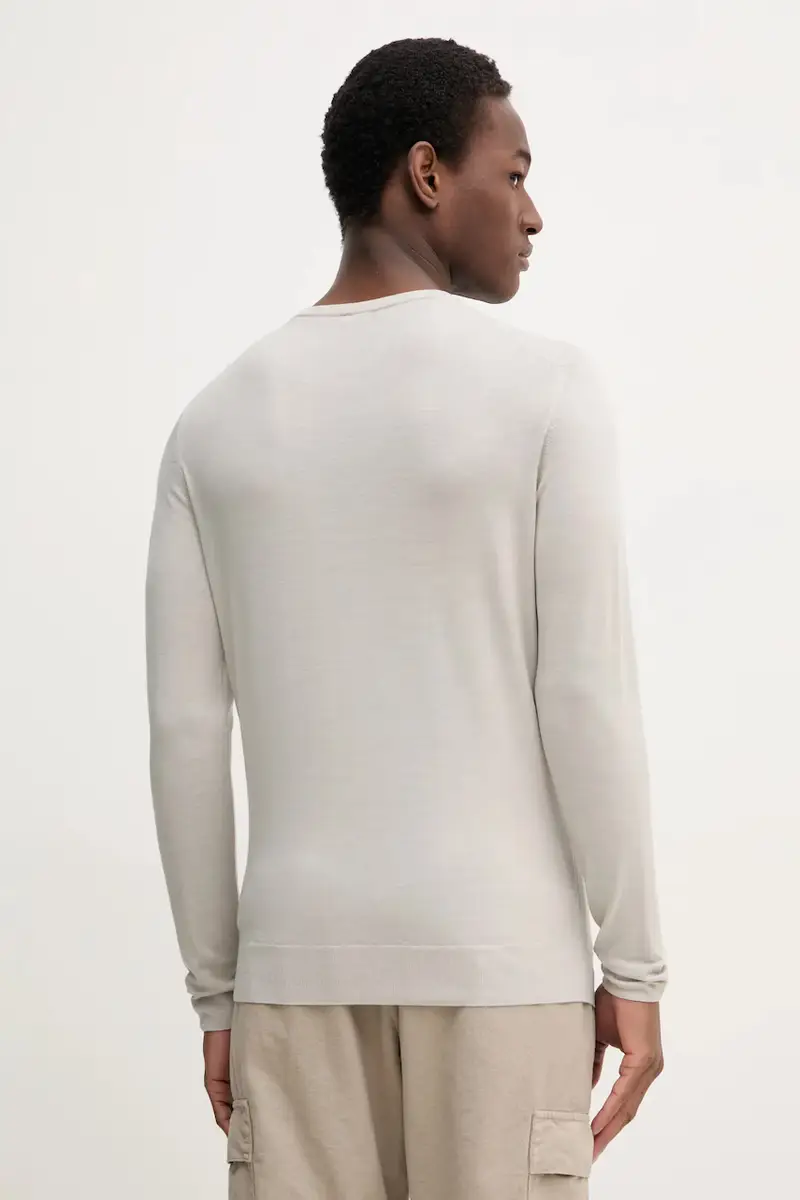 maglione in lana Camicia Mola uomo colore grigio KNU5111.429 miniatura 3