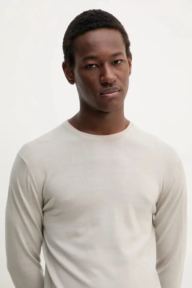 maglione in lana Camicia Mola uomo colore grigio KNU5111.429 miniatura 5