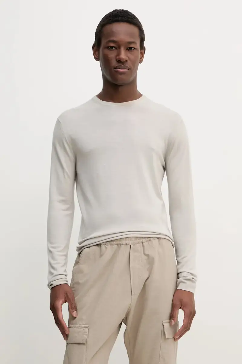 maglione in lana Camicia Mola uomo colore grigio KNU5111.429