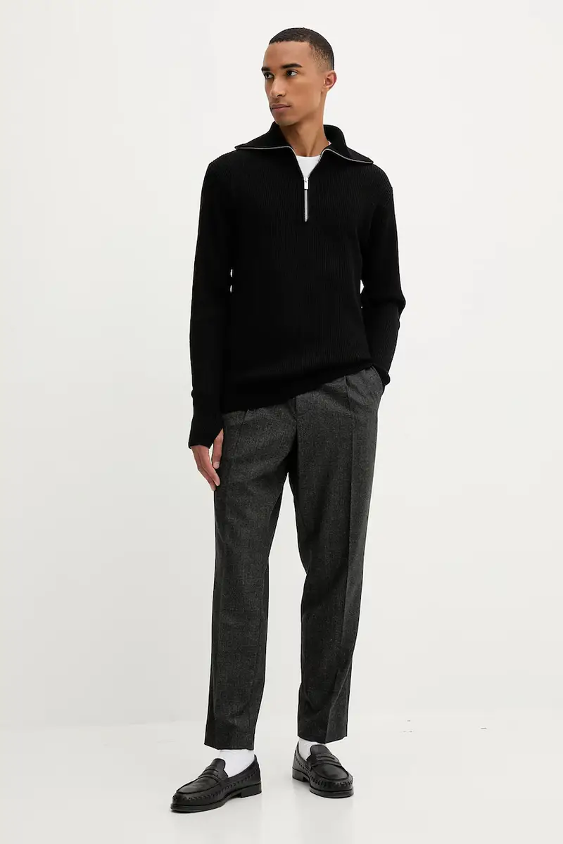 maglione in lana Knitwear Batigia uomo colore nero KNU5289.305 miniatura 2