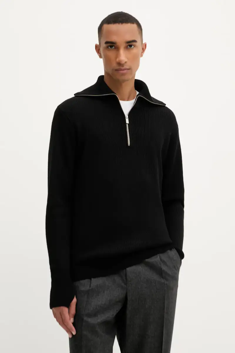 maglione in lana Knitwear Batigia uomo colore nero KNU5289.305