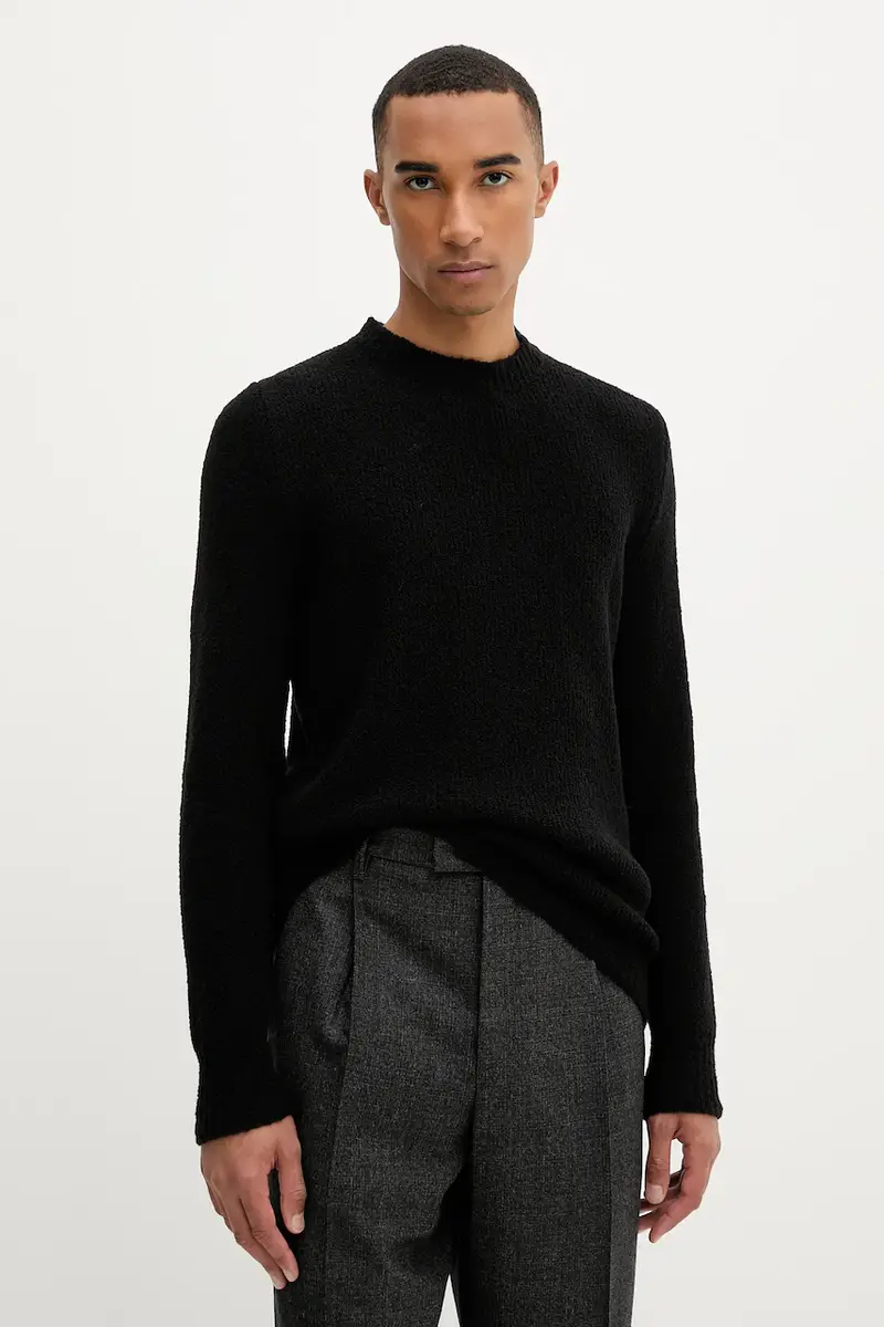 maglione in lana Knitwear Mareselo uomo colore nero KNU5294.509