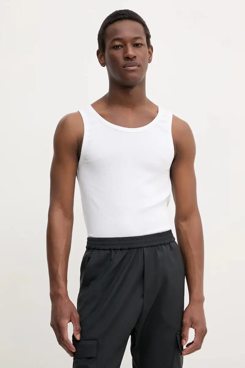 top con aggiunta di lino Camicia Mola colore bianco TSU5106.2771