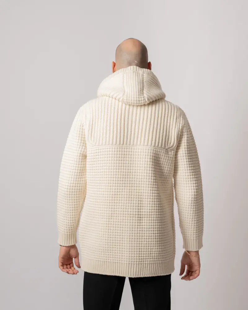 Short Duffle Coat panna miniatura 3