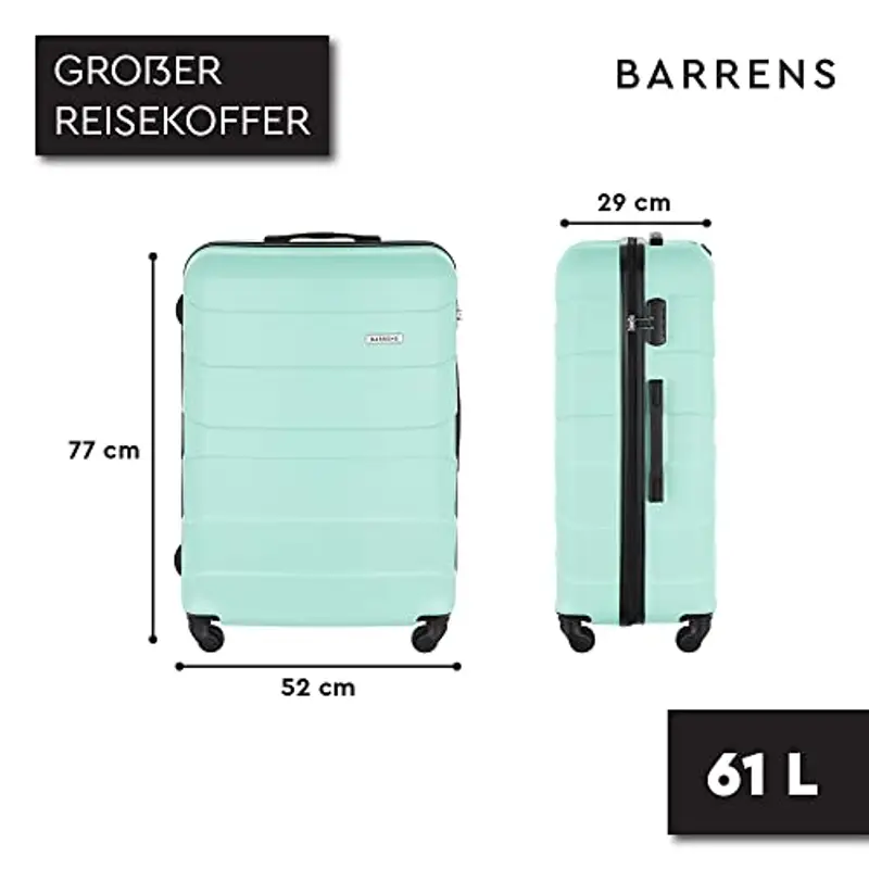 BARRENS Valigia Grande Rigida Trolley da Stiva XL 77 cm ABS con 4 Ruote Bagaglio Valigie Leggera 91 L Organizzazione miniatura 2