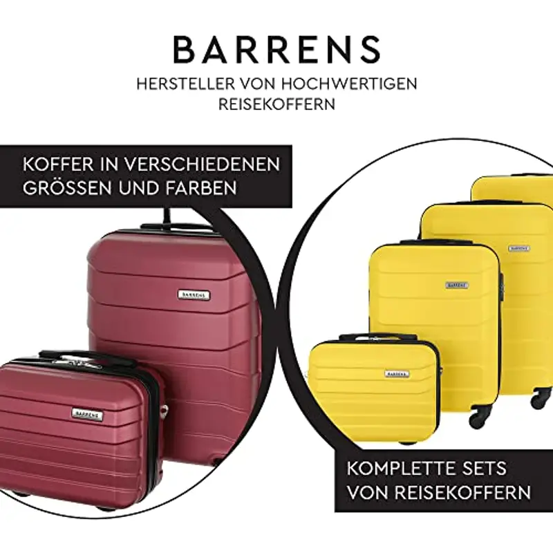 BARRENS Valigia per cosmetici | Valigia da viaggio con maniglia | Bagaglio a mano | Da fissare sulla valigia o da miniatura 3