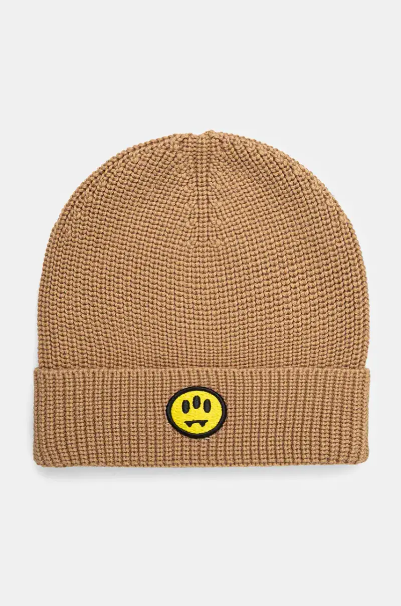 berretto in lana colore beige F4BWUAHT025