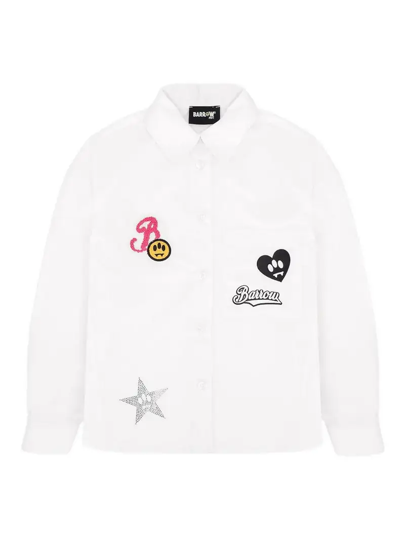 Camicia Con Logo Bianco