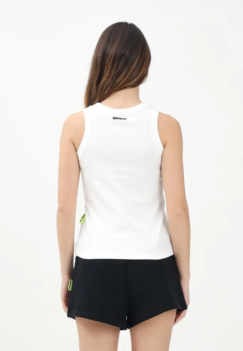 BARROW Canotta bianca per donna e bambina con stampa smile miniatura 2