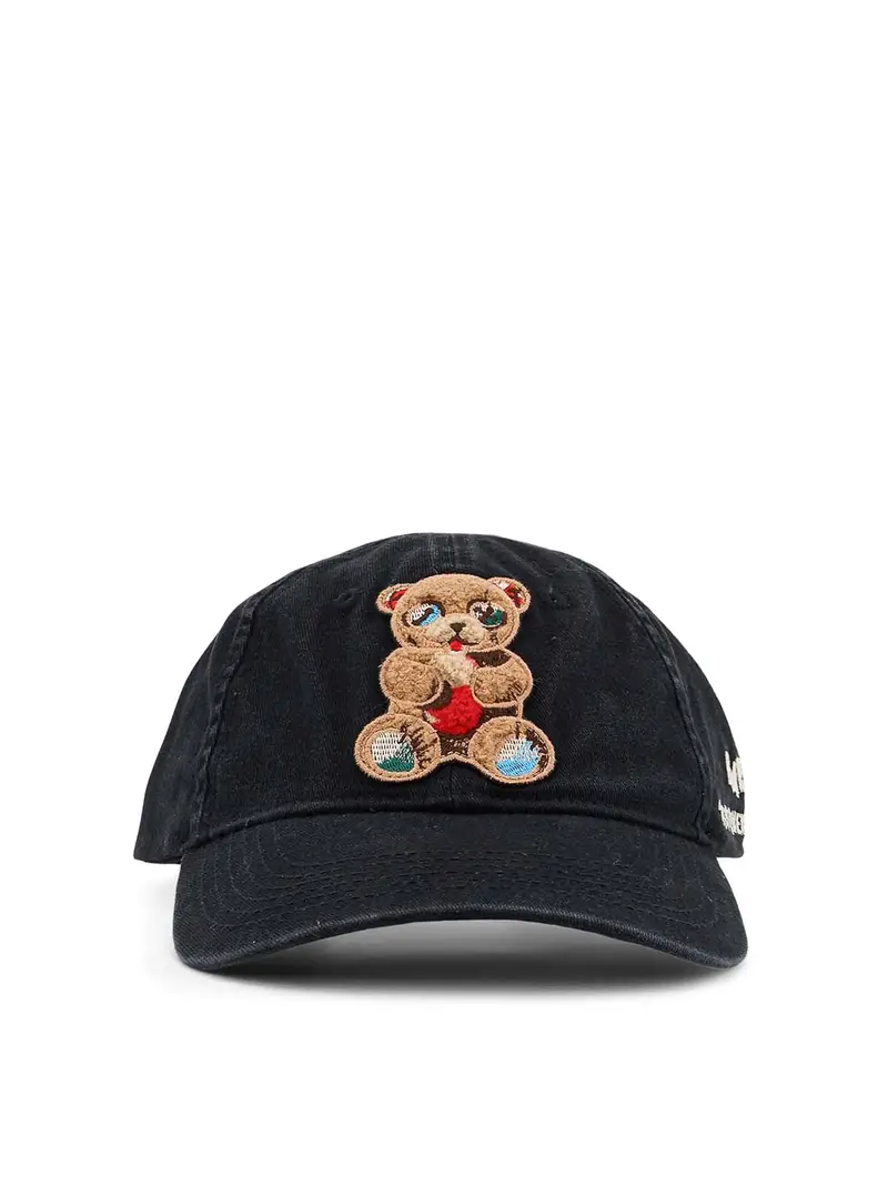 Cappello Baseball in Cotone Nero