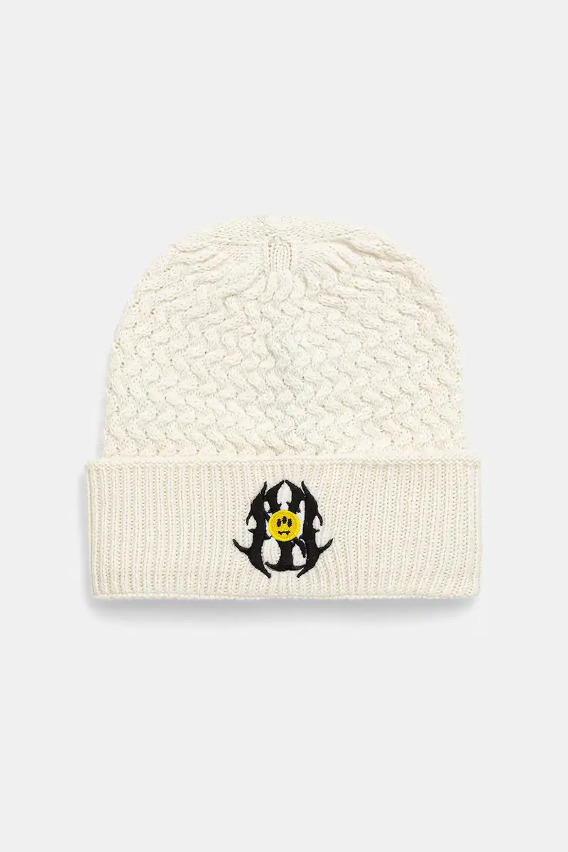 cappello con lana colore beige F5BWUAHT039