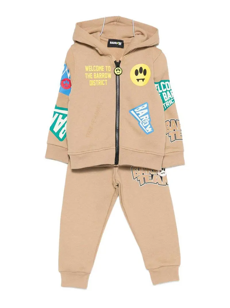 Completo Con Stampa Marrone