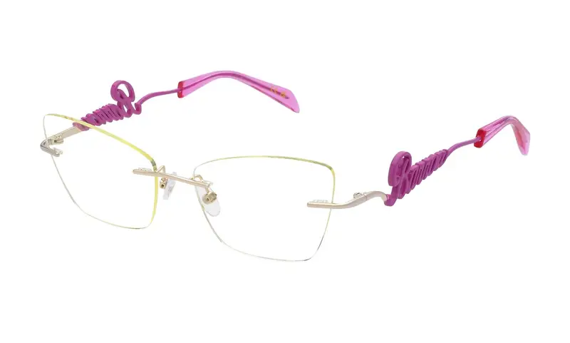 Barrow Donna VBA011 CALIPSO GLASANT  693 Montature da vista Metallo Palladio Giallo Farfalla Normale