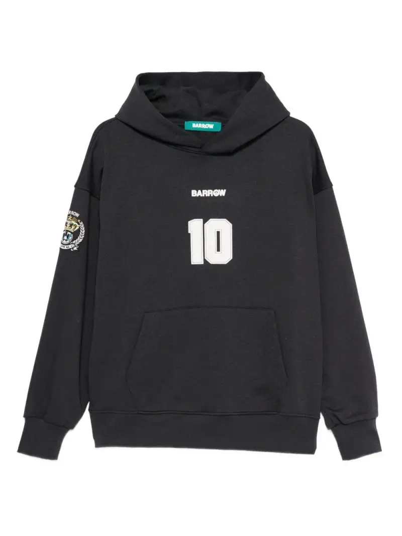 Barrow Felpa Grigia con Cappuccio per Uomo