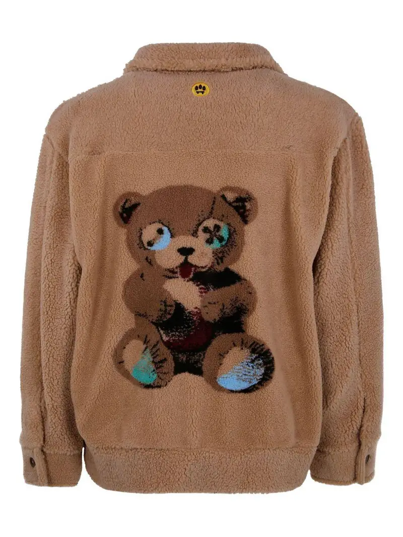 Barrow Giacca Lark in pelliccia sintetica beige miniatura 2