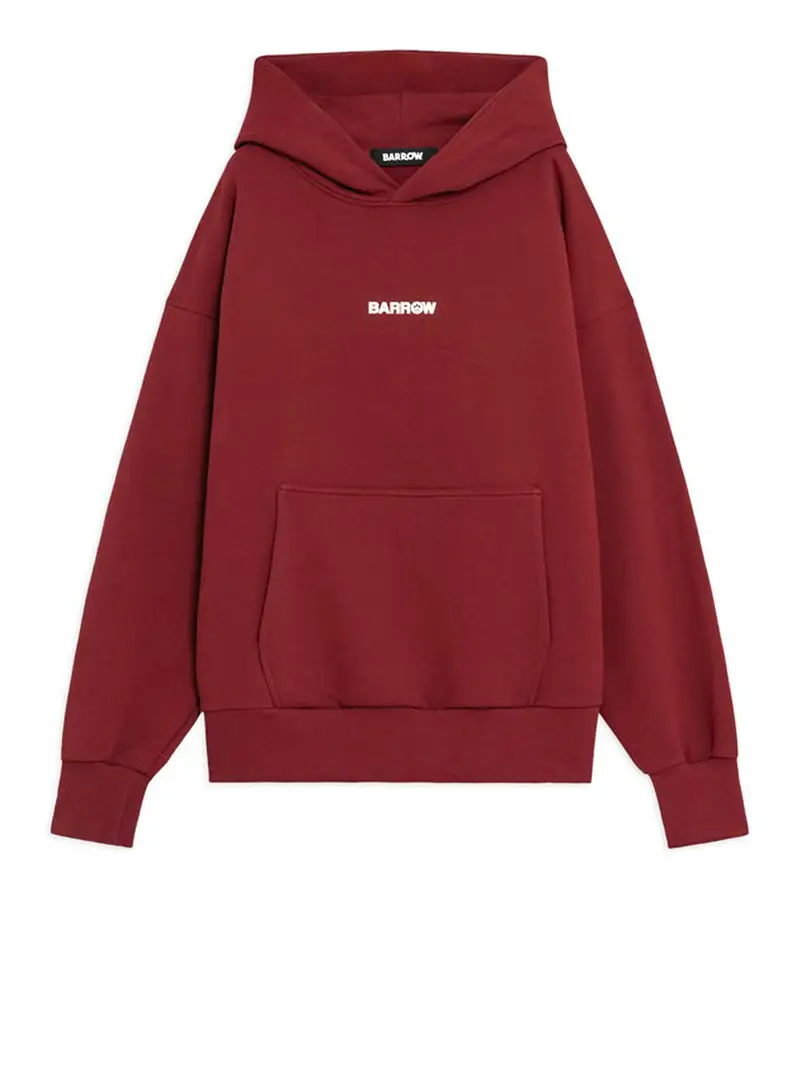 felpa cappuccio barrow unisex - bordeaux