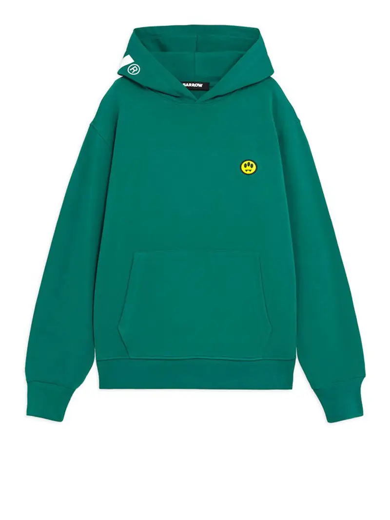 felpa cappuccio barrow unisex - verde
