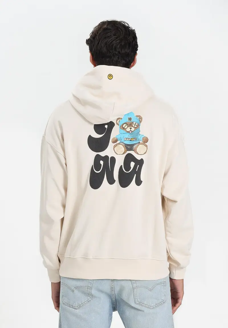 BARROW Felpa con cappuccio color crema per uomo e donna dedicata alla Società Sportiva Calcio Napoli miniatura 2