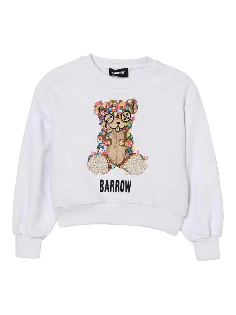 Felpa Con Logo Bianco