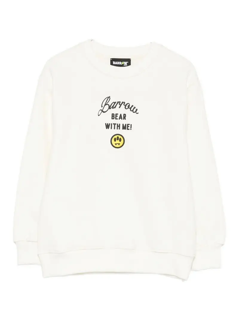 Felpa Con Logo Crema