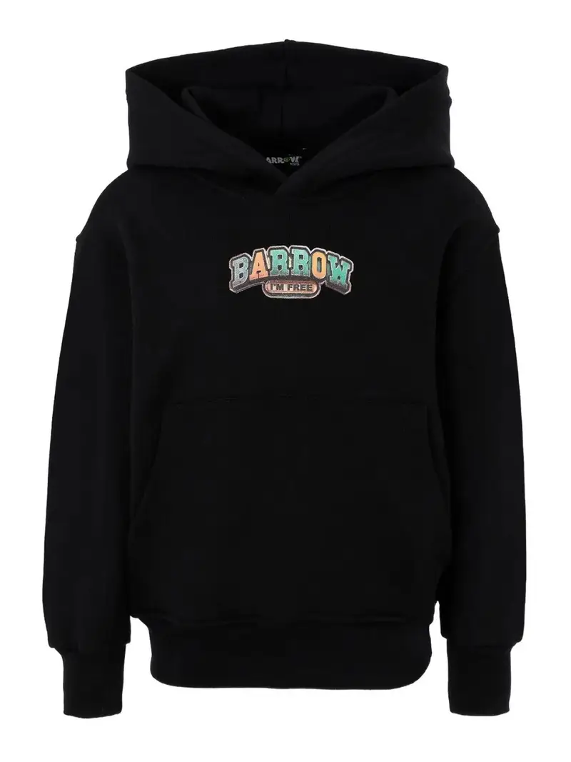 Felpa Con Stampa Nero