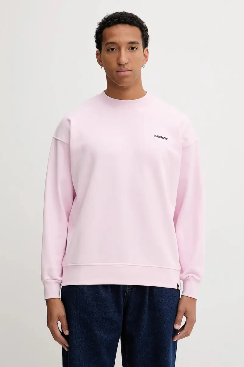 felpa in cotone colore rosa F5BWUASW069 miniatura 2