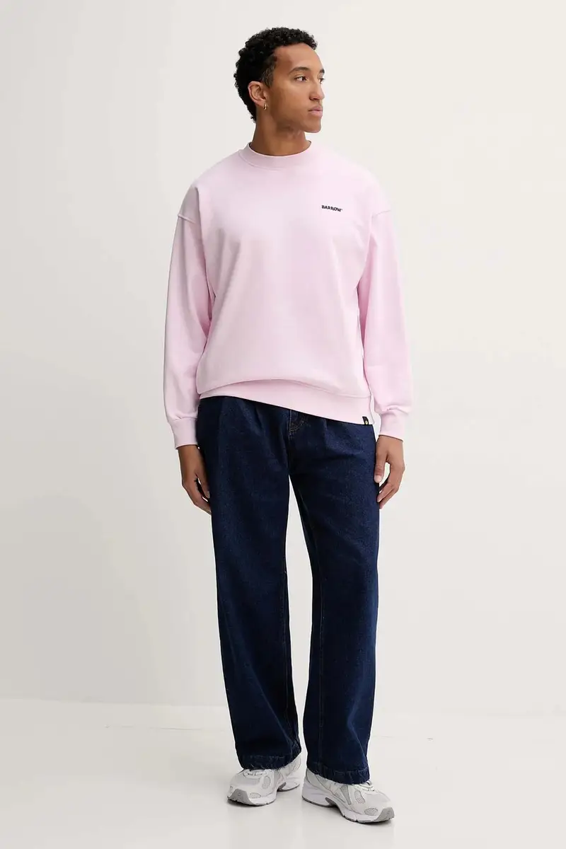 felpa in cotone colore rosa F5BWUASW069 miniatura 4