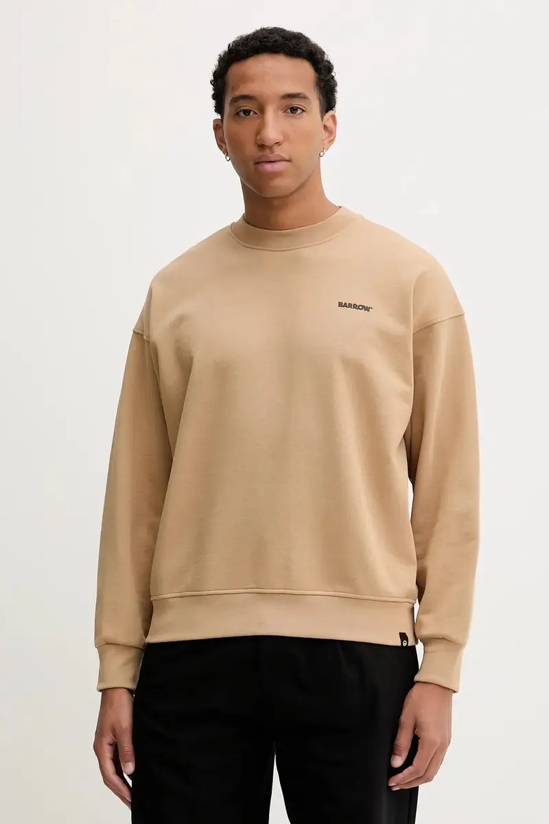 felpa in cotone colore verde F5BWUASW069 miniatura 2