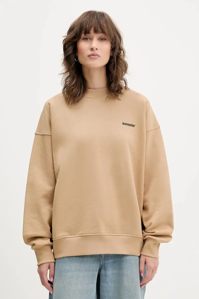 felpa in cotone colore verde F5BWUASW069 miniatura 3