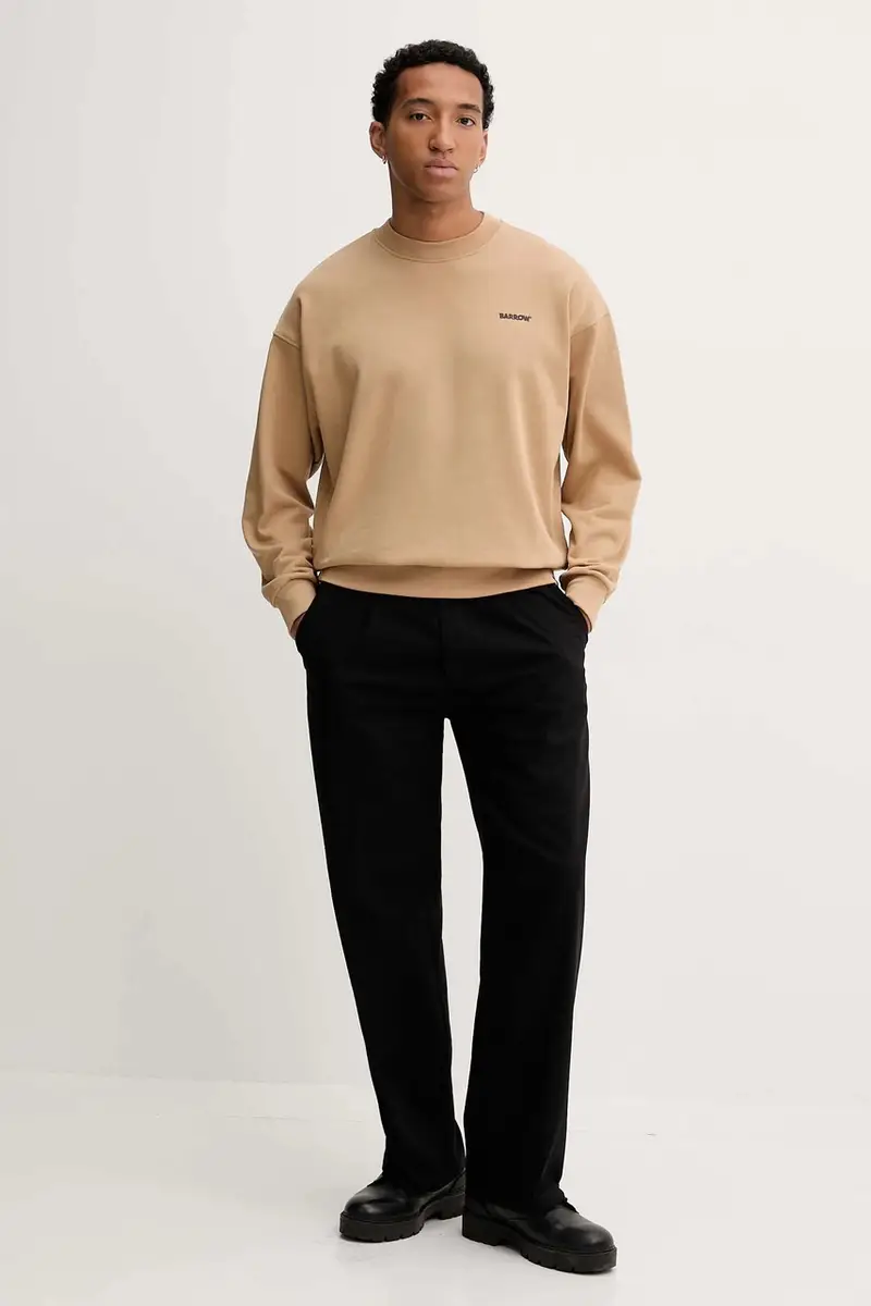 felpa in cotone colore verde F5BWUASW069 miniatura 4