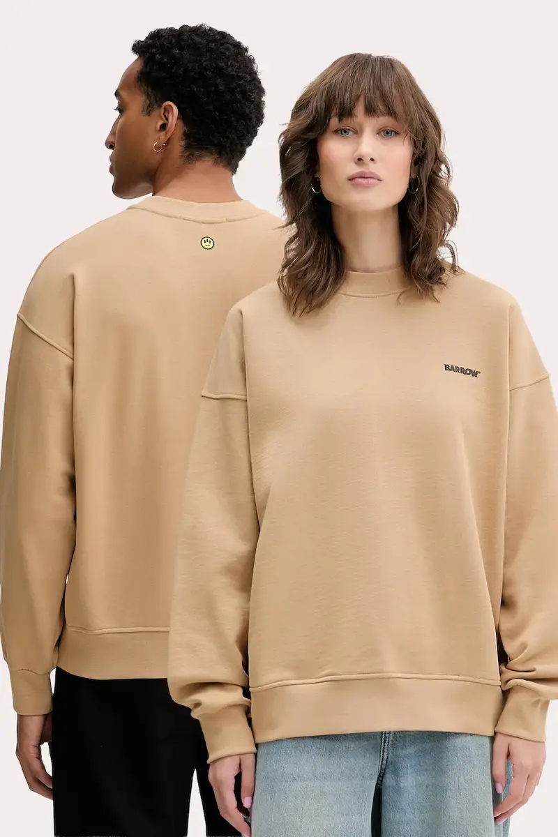 felpa in cotone colore verde F5BWUASW069