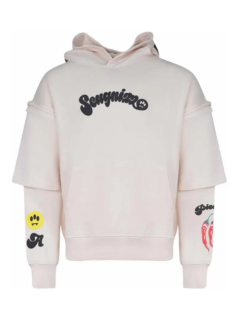 Felpa Realizzata In Cotone Beige