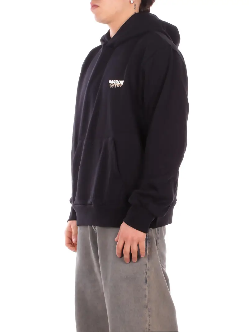 Felpa Unisex BARROW Nero Hoodie miniatura 2