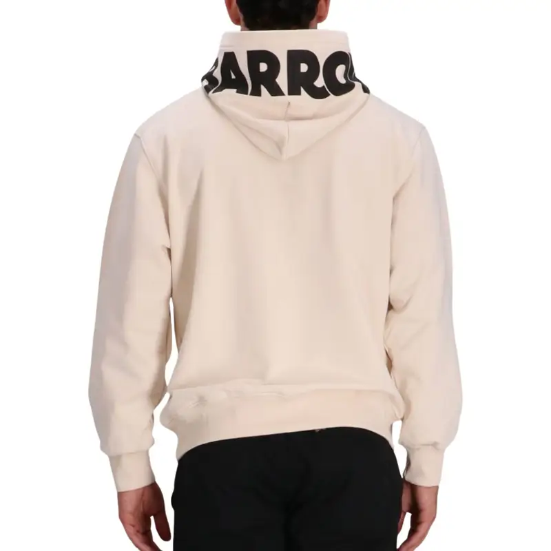 felpa unisex in cotone con maxi logo lettering sul cappuccio bianca miniatura 2